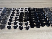 Okulary Weselne Białe/Czarne Unisex zestaw 77 szt Okazja!