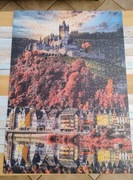Puzzle ułożone 1000el 50x70cm zamek Cochem RADOM