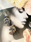 Kolczyki "Gwiaździsta Noc" | YourLook | Rękodzieło z Gliny | Złoto & Granat