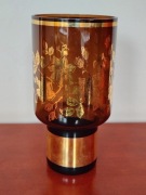 Bohemia - duży wazon z brązowego szkła