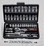 Zestaw narzędzi do naprawy samochodów - 46 szt.