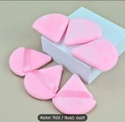 6 szt. Puszek do Pudru do Twarzy, Trójkątny Puszek do Makijażu, 