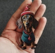 8x4cm Jamnik jamniczek piesek nowa zawieszka