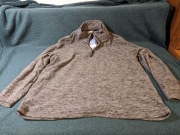 Szara męska bluza, rozpinany kołnierz X-MAIL, 3XL