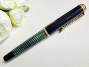 Pióro wieczne Pelikan 400 Green Striped 14K 585 DF lata 50. vintage