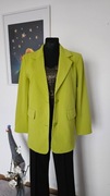Limonkowy delikatnie neonowy żakiet oversize rozmiar XS,  2 guziki