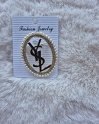 broszka inspirowana y s l perełki stal chirurgiczna