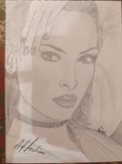 Portret kobiety "Affection" A4 ołówek na kartce 