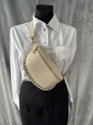 Nerka torebka kremowa skóra naturalna Włoska - nowa