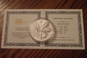Moneta Liść Kasztanowca 1 oz srebro silver Polska