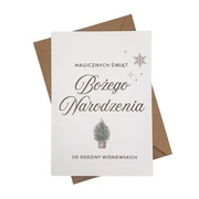 Personalizowana kartka Świąteczna z kopertą - kartka na Boże Narodzenie