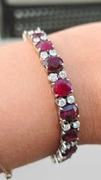 Złota bransoletka z rubinami 19 ct i diamentami 2,28 ct