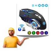 MYSZ GAMINGOWA BEZPRZEWODOWA DLA GRACZA DO LAPTOPA KOMPUTERA CZARNA