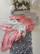 Body niemowlęce dlugi rękaw r. 62-68, 4-pak, zestaw