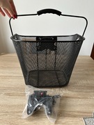 Nowy koszyk rowerowy z uchwytem na klik – metalowy, czarny