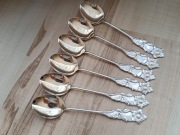 SREBRZONE ŁYŻECZKI DO KAWY FILIŻANKI FINLANDIA KWIATY