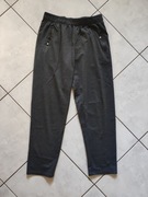 spodnie dresowe bawełniane proste nogawki sportowe dres wysoki stan 