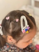 Ręcznie robione spinki do włosów – jednorożec, dla dziewczynki, 2 szt.