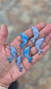Rękodzieło kolczyki wieloryby miniatury mini ale uroczo stal chirurgiczna