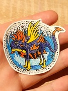 Rybka naklejka fantasy Rybciunio 5x5