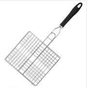 Ruszt do grilla kosz do grillowania mięsa ryb warzyw zamykany kratka 23x25