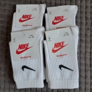 SKARPETY NIKE DŁUGIE BAWEŁNIANE 41-44 UNISEX WYSOKIE SPORTOWE | 4 PARY