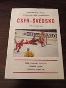 Program sportowy w j. czeskim, hokej 1990r