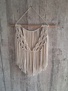 Makrama w stylu boho kremowa beżowa PIĘKNA macrama kijek patyk 