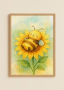 Plakat Pszczółka do Pokoju Dziecka A3 - Wysoka Jakość