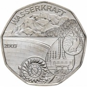 Austria 5 euro, 2003 Siła wody
