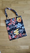 TORBA BAWEŁNIANA na zakupy kwiaty HANDMADE