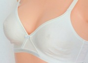 PLAYTEX gładki miękki klasyczny biustonosz ecru z kokardką 80B