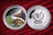 Congo: Prehistoric Life – Stegosaurus kolorowany 2023 moneta srebrna