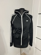 czarna bluza adidas z paskami vintage rozmiar M