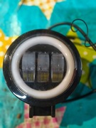 2x Halogen, reflektor, lampa motocyklowa do quada LED z ring
