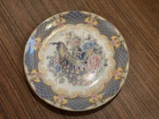 Śliczny japoński Talerz ozdobny porcelanowy w pudełku ptak stojak