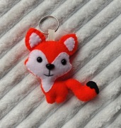 Rudy lis, lisek - breloczek handmade, pomysł na prezent