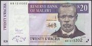 Malawi 20 kwacha 2007 - Chilembwe  - BB - stan bankowy UNC