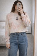 Bluza Hollister biała bluzka a'la hippie S oversize