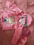 Kurtka wiosna/jesień dla dziewczynki r.92 + czapki