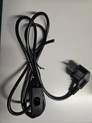 Przewód kabel z wtyczka i wyłącznikiem lampka 