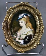 Miniatura malarstwo na kości koniec XIX wieku 