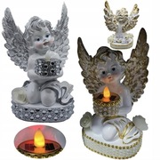 ANIOŁ SOLARNY ZNICZ WIECZNY EKSKLUZYWNY PREMIUM WODOODPORNY OZDOBA GRÓB 