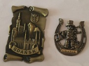 Magnes na lodówkę metalowy 2szt. TRÓJMIASTO Sopot Gdańsk Gdynia Hel (43) 