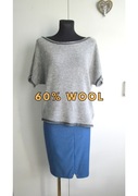 303 Avenue polska marka premium sweter bluzka 60% wełna wool wełniana
