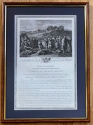 Chrzest Pański wg Poussin, miedzioryt 1786 w oprawie