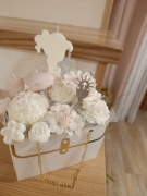 Flowerbox Boks komunijny świece sojowe komunia