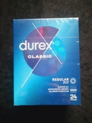 DUREX CLASSIC Prezerwatywy klasyczne 24 szt. nawilżane i dopasowane