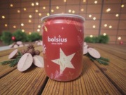 ŚWIECA ZAPACHOWA ŚWIĄTECZNA ŻURAWINA Bolsius w szkle ozdobnym 