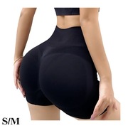KRÓTKIE SPODENKI SPORTOWE DAMSKIE SZORTY LEGGINSY KOLARKI CZARNE S / M